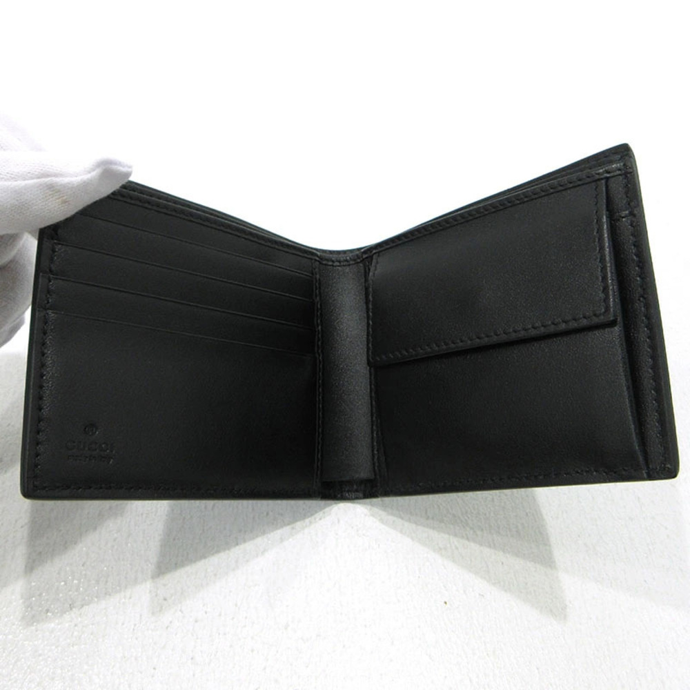 GUCCI GG Embossed Bi fold Wallet Black - Picture 4 of 8